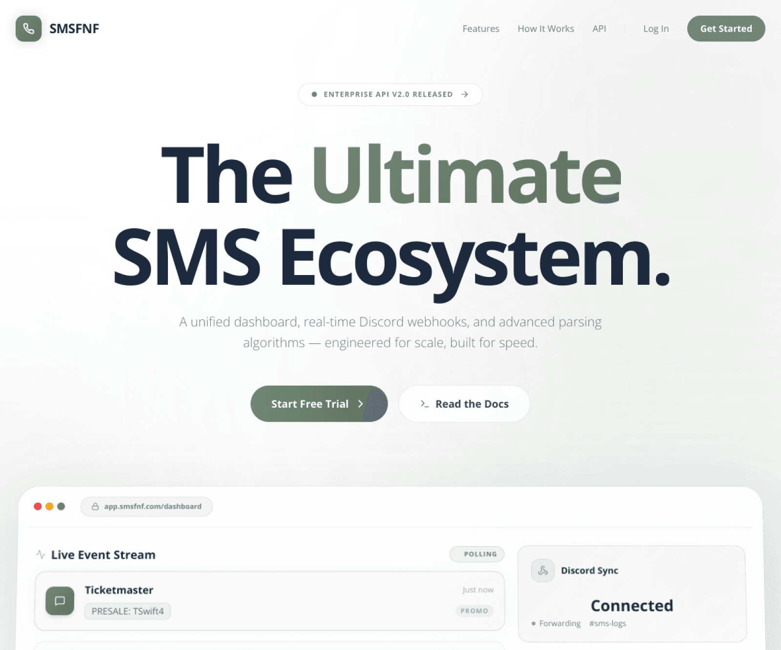 SMS Landing Page